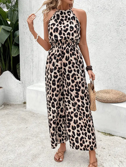 SAVINA | Zomerse Jumpsuit voor Dames met T Luipaard Print