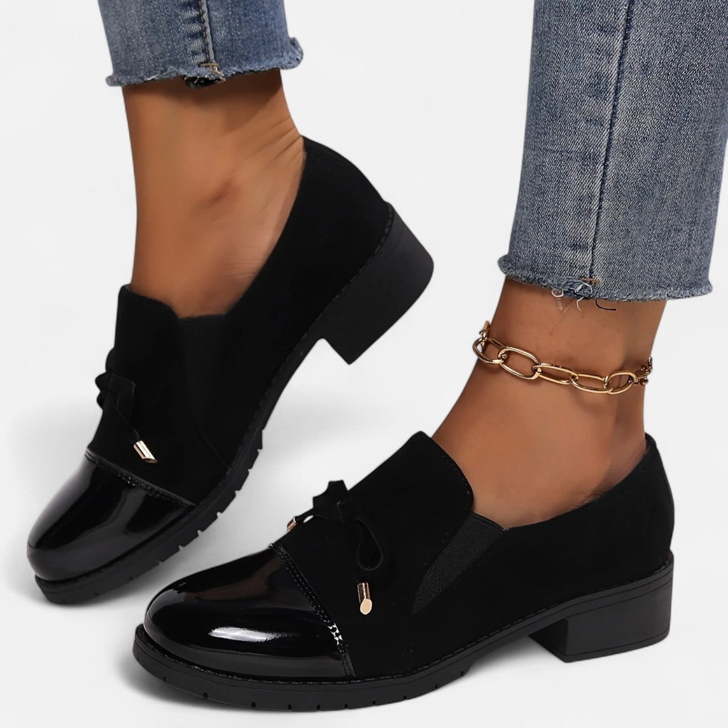 Retro Strik Loafers | Stijlvolle Instappers Met Chunky Hak