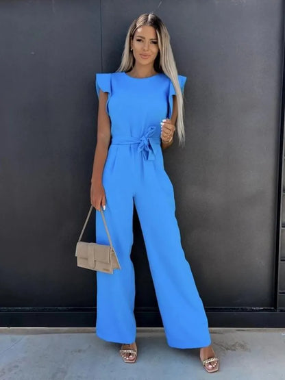 MAUDE | Chique Damesjumpsuit Met Wijde Pijpen En Tailleband – Elegant, Comfortabel, Veelzijdig