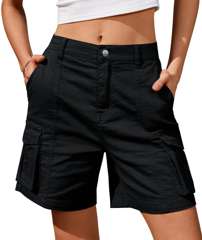 NORA | Comfortabele Dames Cargo Shorts – Hoge Taille, Stoer & Stijlvol Voor Elke Dag