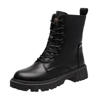 JASMIJN | Zwarte Gevoerde Leren Winterlaarzen Voor Dames  – Warm, Chic & Ultiem Comfort