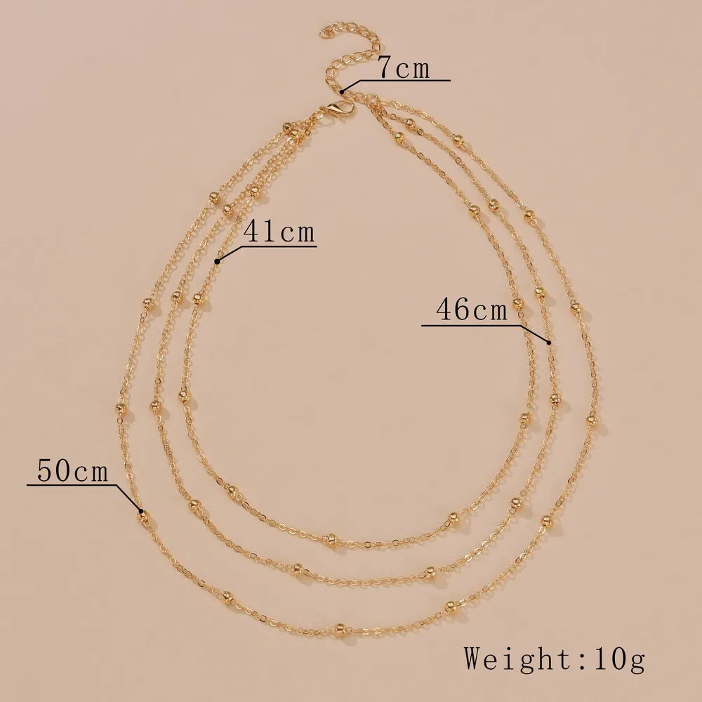LAYA | Verfijnde Laagjesketting Voor Dames met Subtiele Bolletjes - Elegant & Vrouwelijk