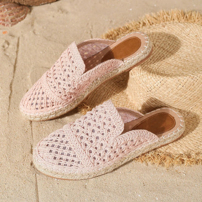 LAILA | Gehaakte Dames Instapslippers Met Espadrillezool – Vrouwelijk, Luchtig & Ideaal Voor Zomercomfort