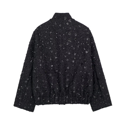 SARAH | Casual Bomberjack Met Gouden Pailletten – Comfort Meets Glamour