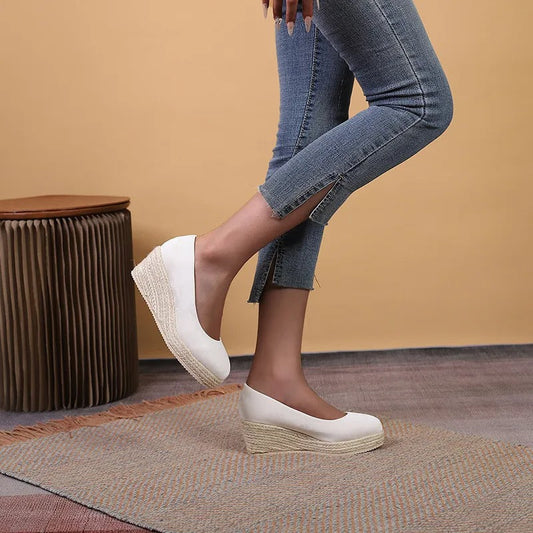 CAMILLE | Dames Plateauschoen met Espadrillezool – Comfort, Verfijning & Zomerse Flair
