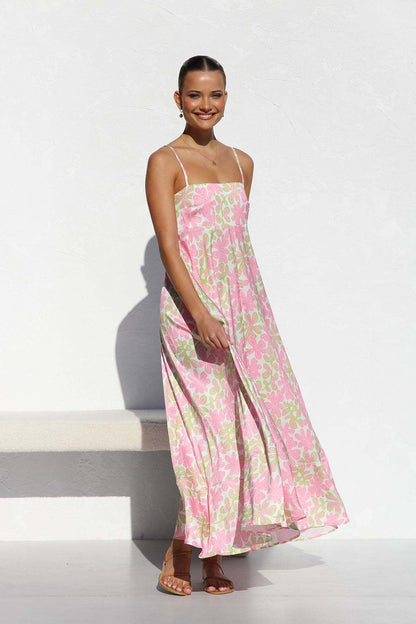 CHANTAL | Zomerse Maxi Jurk Voor Dames Met Grafische Print - Ibiza Style & Comfortabel