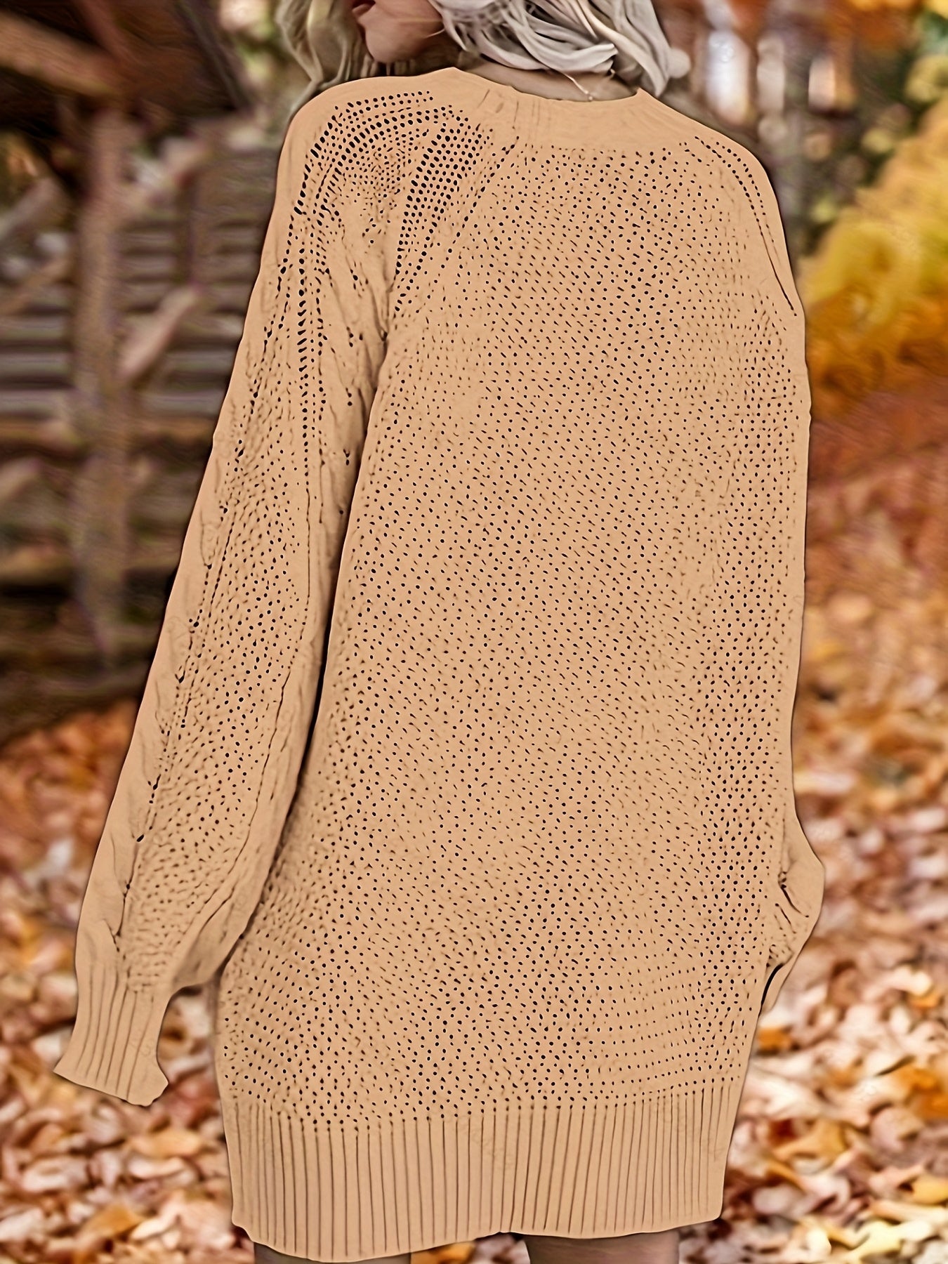 Oversized Gebreide Kabel Trui Voor Dames | Warme Chunky Sweater Met Lange Pasvorm