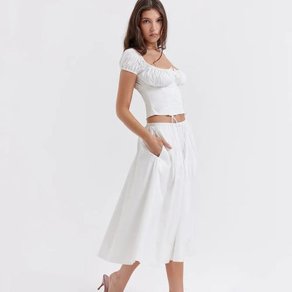 ALBA | Elegante 2-Delige Set Voor Dames - Top + Rok - Stijlvol & Modieus