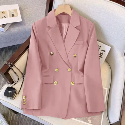 FENNA | Luxe Dames Blazer Met Klassieke Gouden Knopen - Chic & Elegant