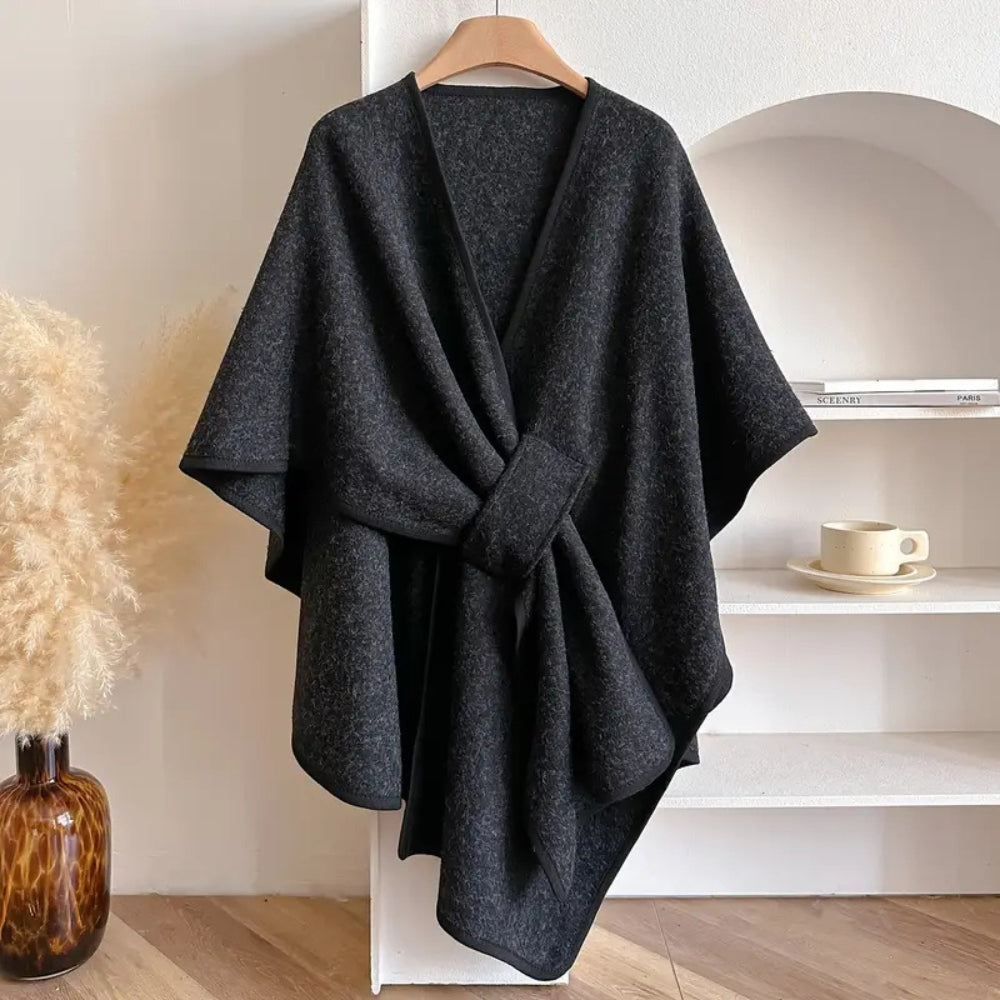 Winddichte Poncho Voor Dames | Warme Chic Shawl Voor Herfst En Winter