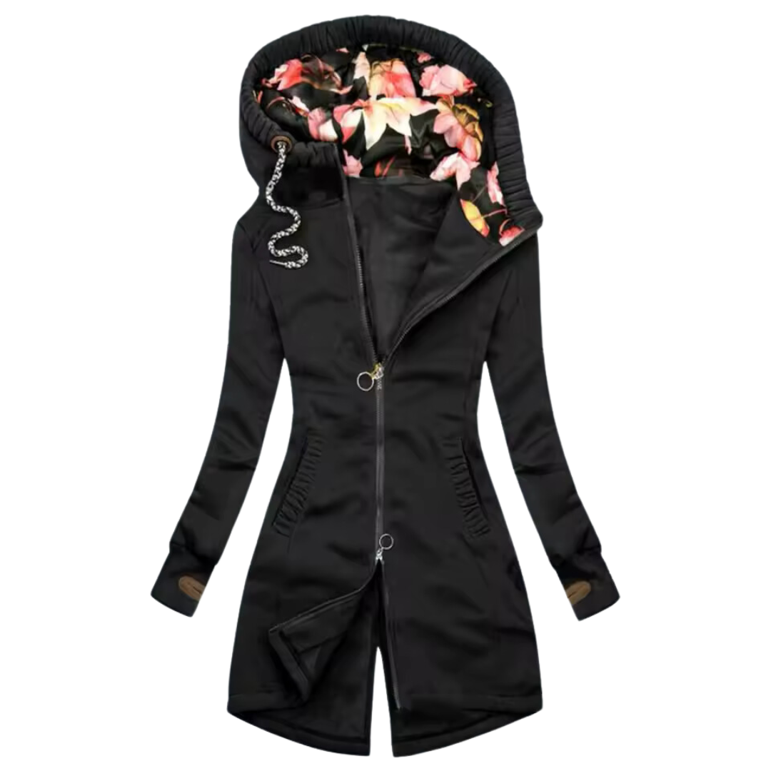 Lang Vest Dames Met Bloemen Print | Elegant, Warm & Verfijnd