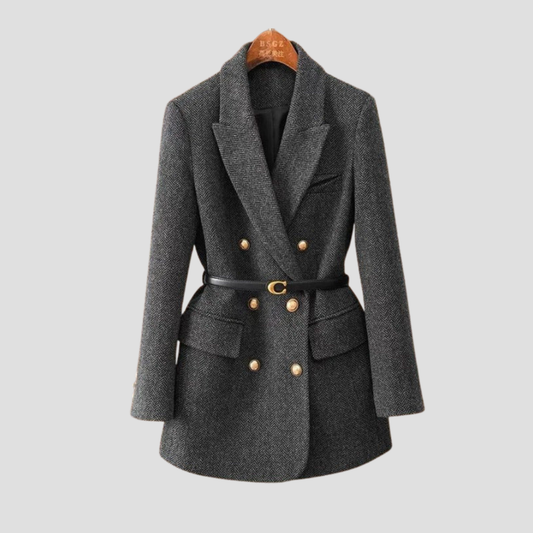 Blazer Jasje – Tijdloze Klasse In Luxe Herringbone Weving