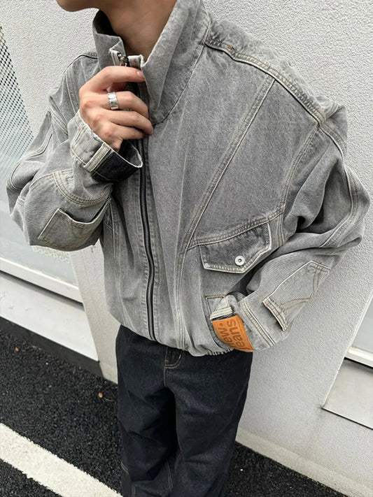 MOSA | Oversized Denim Jas Voor Dames Met Pocket Design - Stijlvol & Modieus