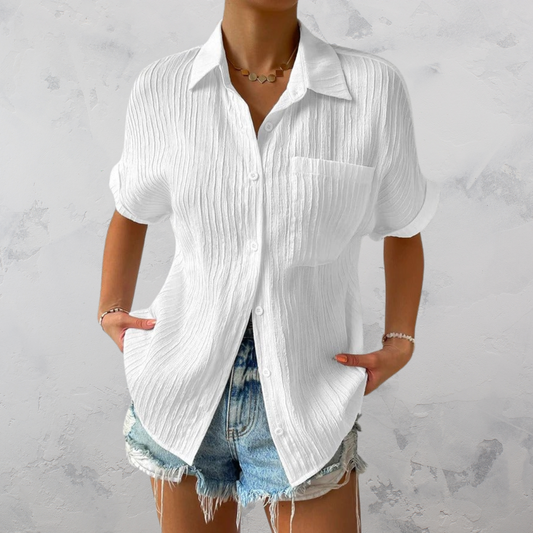 SOFIA | Katoenen Blouse Luchtig & Losvallend Perfect Voor Vakantie Of Zomerse Dagen – Licht, Ademend & Stijlvol