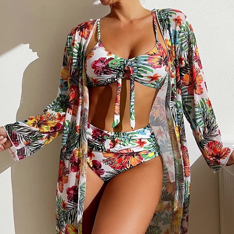 BELINDA | Tropische 3-Delige Bikini set – Zomers, Strand & Vakantie