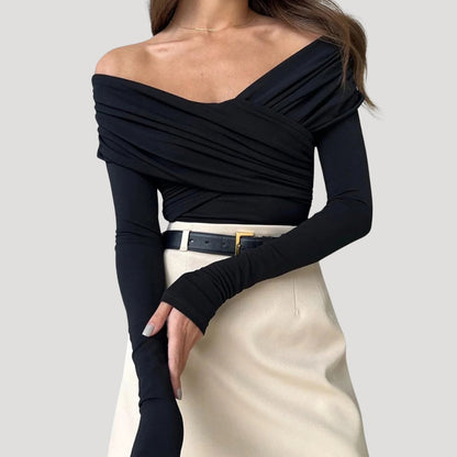 Off-Shoulder Top | Elegante Wikkelstijl & Slank Silhouet