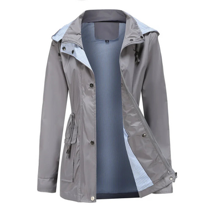 MAEVE | Regenjas Dames Met Zakken & Afneembare Capuchon – Waterafstotend & Ideaal Voor Herfstweer