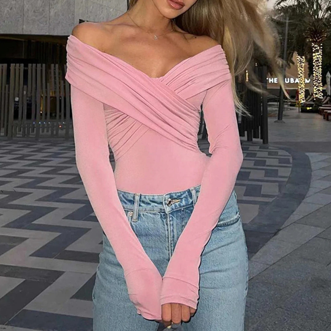 Off-Shoulder Top | Elegante Wikkelstijl & Slank Silhouet