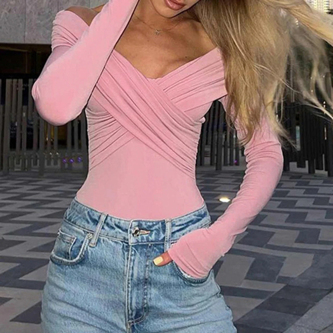 Off-Shoulder Top | Elegante Wikkelstijl & Slank Silhouet