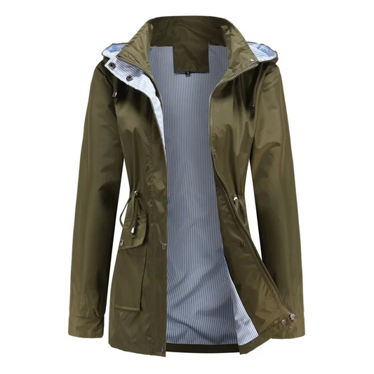 MAEVE | Regenjas Dames Met Zakken & Afneembare Capuchon – Waterafstotend & Ideaal Voor Herfstweer