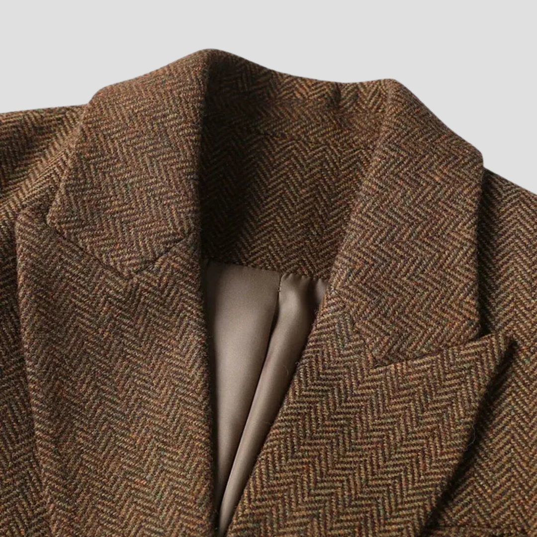 Blazer Jasje – Tijdloze Klasse In Luxe Herringbone Weving