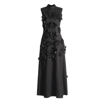 ANNICK | Maxi Jurk Voor Dames Met 3D Bloemen Design - Elegant & Stijlvol