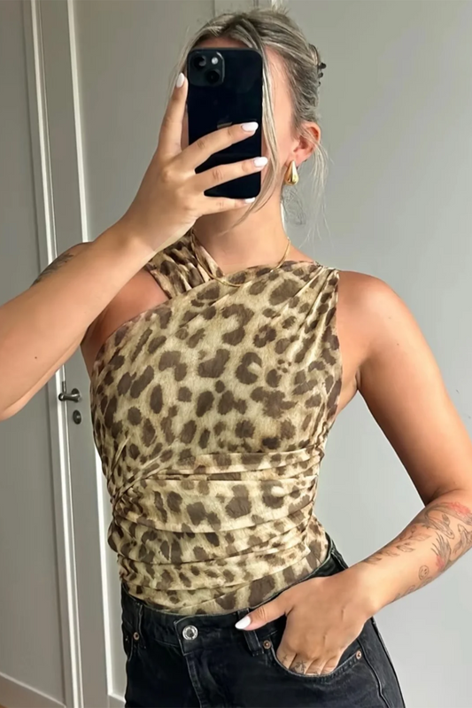 NURA | Dames Body Met Luipaard Print - Zomers & Modieus