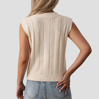 V-hals Mouwloze Pullover Voor Dames – De Chicste Layering Essential Voor Elke Outfit