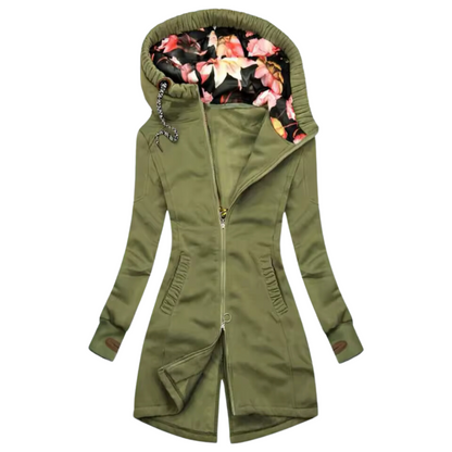 Lang Vest Dames Met Bloemen Print | Elegant, Warm & Verfijnd