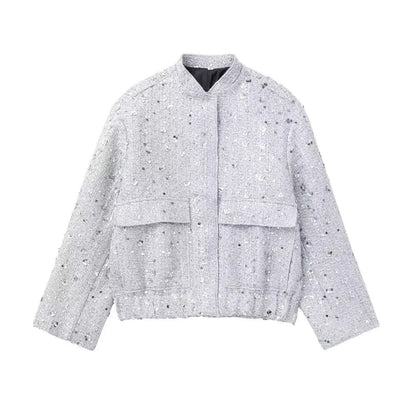 SARAH | Casual Bomberjack Met Gouden Pailletten – Comfort Meets Glamour
