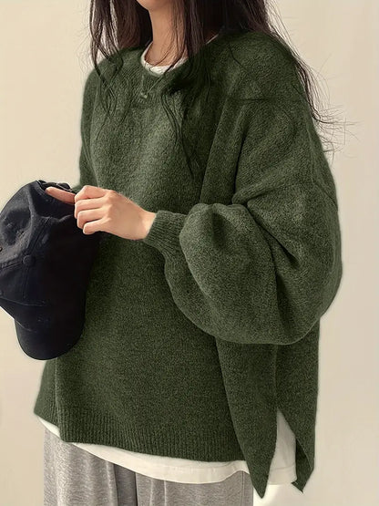 MARISKA | Oversized Damestrui Met Ballonmouwen – Heerlijk Warm, Zacht, Herfst & Winter