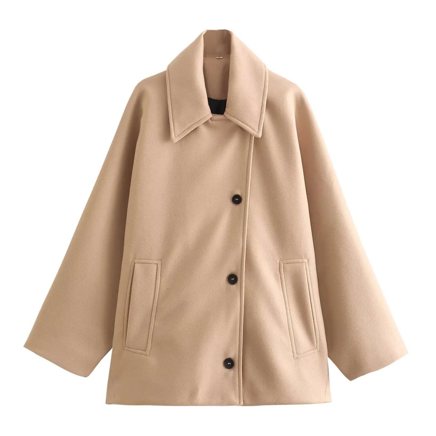 ISOLDE | Nette Wollen Damesjas / Trenchcoat – Tijdloze Elegantie en Warmte