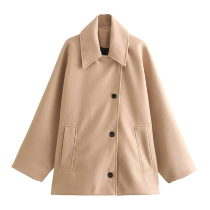 ISOLDE | Nette Wollen Damesjas / Trenchcoat – Tijdloze Elegantie en Warmte