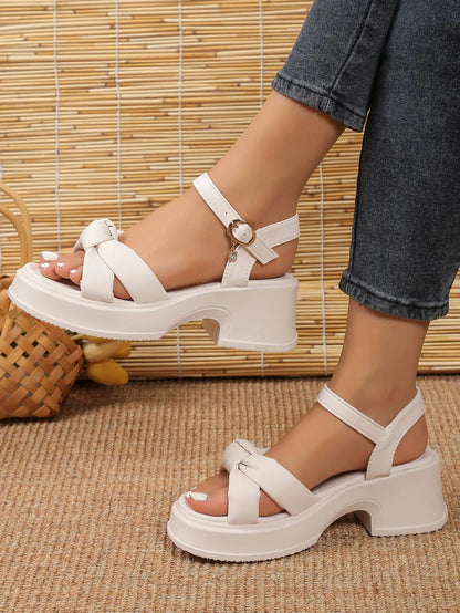 DANIELLE | Comfortabele Plateau Sandalen Met Gekruiste Band Voor Dames - Stijl & Comfort