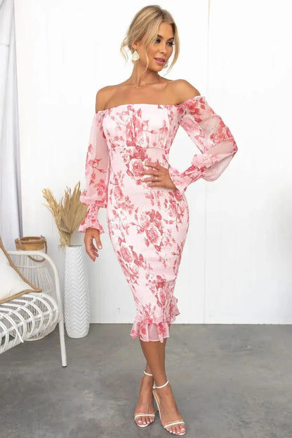 KAYALI | Elegante Zomer Midi Jurk Voor Dames Met Bloemen Print - Luchtig & Stijlvol
