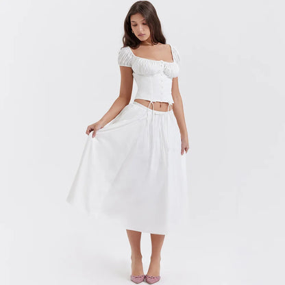 ALBA | Elegante 2-Delige Set Voor Dames - Top + Rok - Stijlvol & Modieus