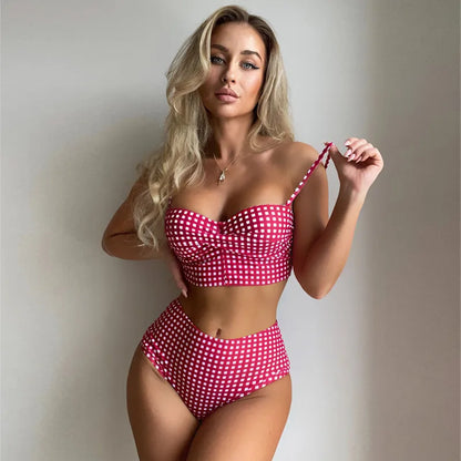 ANGELINA | Flatterende Bikini Voor Dames Met Witte Accenten - Slank Makend, Stijlvol & Comfortabel
