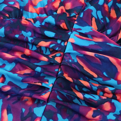 SELINA | Zomerse Maxi Jurk Voor Dames Met Plof Mouwen & Krachtige Kleur