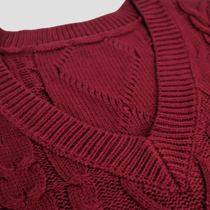Mouwloze Gebreide Damestrui – Klassiek, Warm & Perfect Voor Layering
