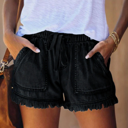 TESSA | Casual Zomer Short Voor Dames Met Rand Afwerking - Luchtig & Comfortabel