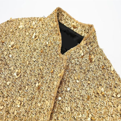 SARAH | Casual Bomberjack Met Gouden Pailletten – Comfort Meets Glamour