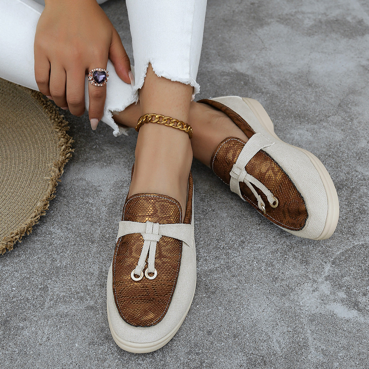 TESSA | Comfortabele Damesloafers – Uniek Design in Luipaard, Artistiek of Slangenprint