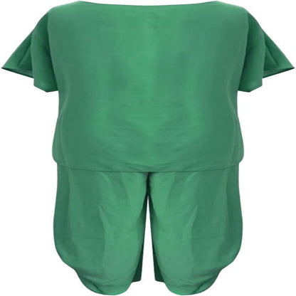JULES | Dames 2 Delige Relaxed Fit Set Wijdvallende Top & Korte Mouw – Comfortabele Flared Broek