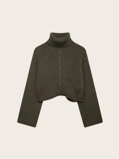 NOA | Geribde Cropped Coltrui voor Dames – Warm & Modern Voor Koude, Onvoorspelbare Dagen