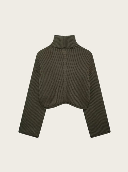 NOA | Geribde Cropped Coltrui voor Dames – Warm & Modern Voor Koude, Onvoorspelbare Dagen