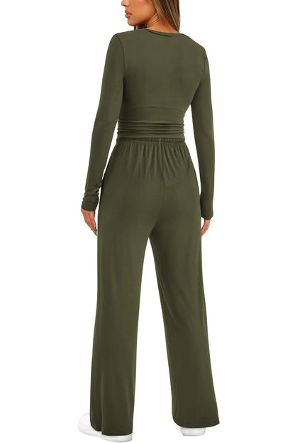 LIEKE | 2-Delige Lounge-Set Voor Dames – Zacht, Ademend & Perfect Voor Comfortabele Herfst Dagen