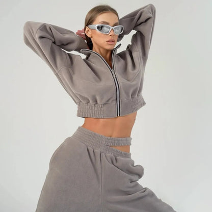 ANASTASIA | Elegante Fleece Trainingsset Voor Dames – Zacht, Flatterend & Ideaal Voor Stijlvolle Cozy Days