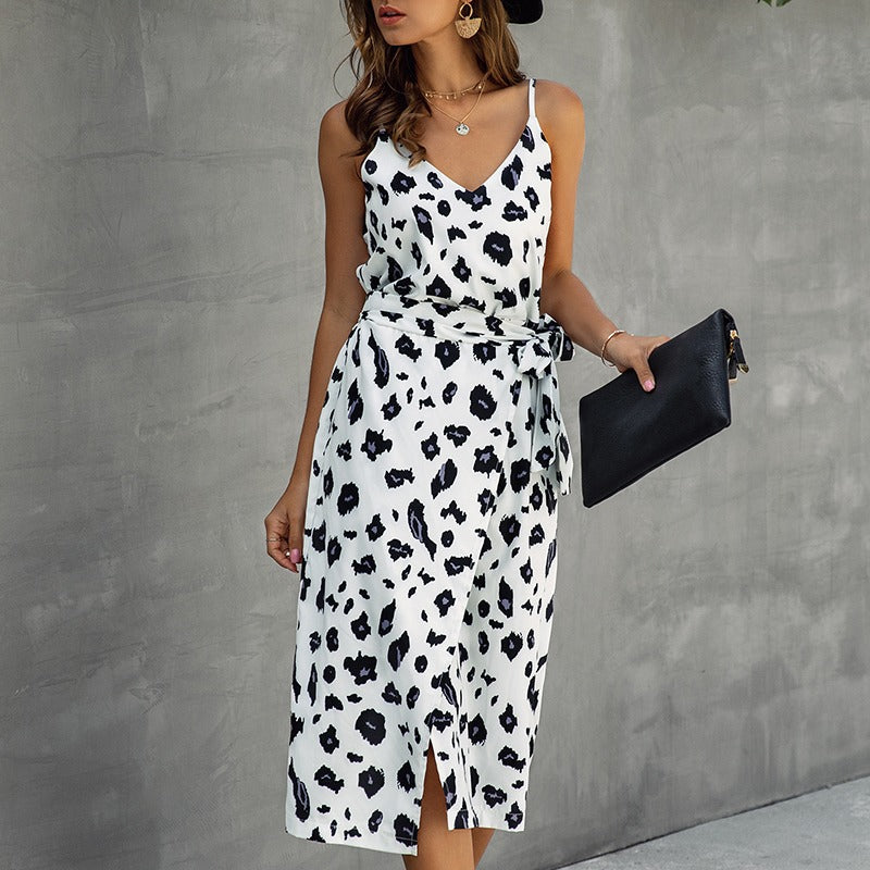 MARLIE | Dames Midi Jurk Met Overslag en Taille Strik - Zomers, Elegant & Flatterend