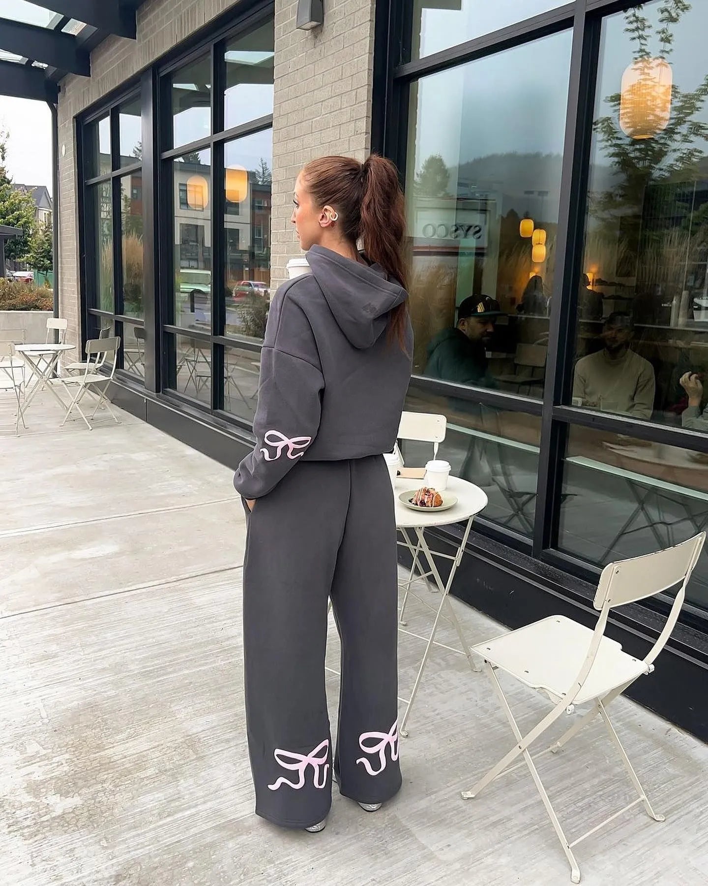 Dames Jogging Set met Strik Design - Luxe Comfort