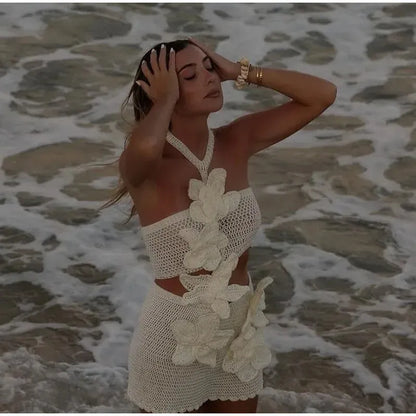 BLOOM | Boho Gehaakte Zomerjurk Voor Dames Met Bloemen Design - Luchtig & Elegant